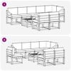 vidaXL Buiten bankenset met kussen 9 pcs Natuurlijk en Cr&egrave;me