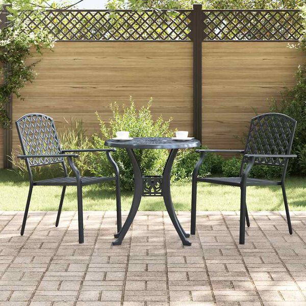 vidaXL Tuinstoel 2 pcs Antraciet 56 x 65 x 89 cm Staal