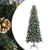 vidaXL Kunstkerstboom met 300 LED Groen 240 cm PVC en Plastic en Staal