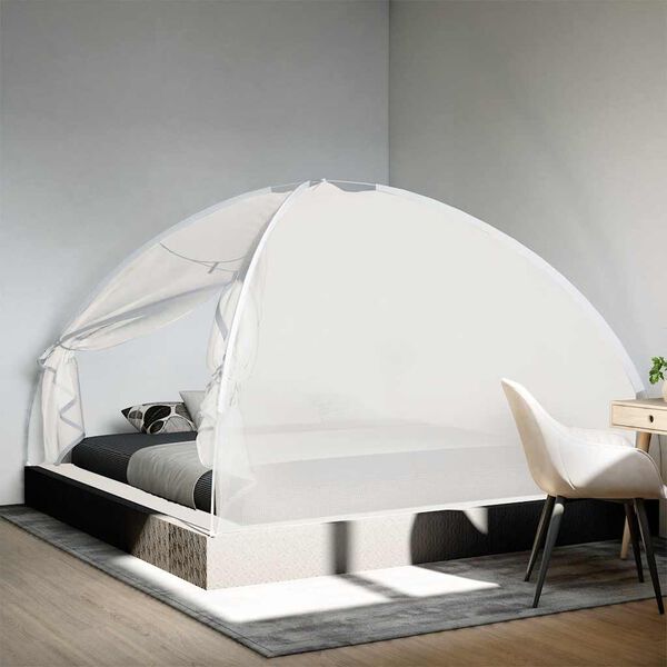 vidaXL Klamboe met deuren Mongolia 220 gaas 200x200x130 cm wit