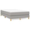 vidaXL Boxspring bed 120x200 cm stof lichtgrijs