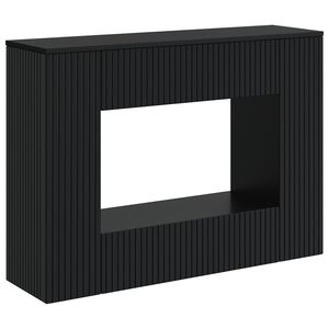 vidaXL Wandtafel Gestreept Zwart 101 x 29 x 74 cm Geconstrueerd hout