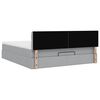 vidaXL Ottoman bed met matras en LED's 160x200 cm stof lichtgrijs