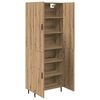 vidaXL Hoge kast 2 pcs Artisan Eiken Geengineerd Hout en Glas