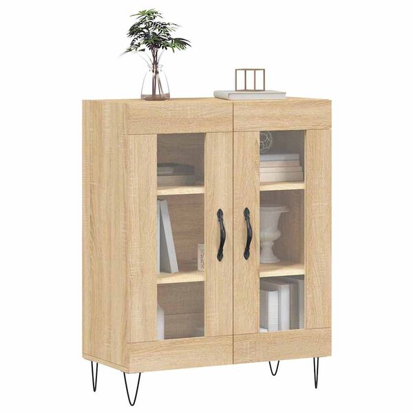 vidaXL Dressoir 69,5x34x90 cm bewerkt hout sonoma eikenkleurig