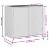 vidaXL Tuinkast 83x45x76 cm poly rattan grijs