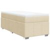 vidaXL Boxspring met matras stof cr&egrave;mekleurig 80x200 cm