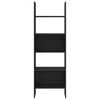 vidaXL Boekenkast Zwart Eiken 60 x 35 x 180 cm Bewerkt hout