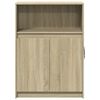 vidaXL Dressoir met LED 72x34x100 cm bewerkt hout sonoma eikenkleurig
