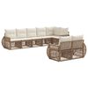 vidaXL Tuinbankenset 8 st Beige en Cr&egrave;me Wit poly rattan