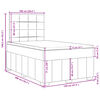 vidaXL Boxspring met matras stof cr&egrave;mekleurig 120x200 cm