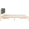 vidaXL Bedframe met Gevoerd Hoofdgedeelte Lichtgrijs 180 x 200 cm