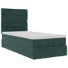 vidaXL Ottoman bed met matrassen en LED's 90x190cm fluweel donkergroen