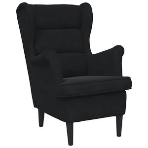 vidaXL Fauteuil fluweel zwart