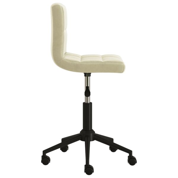 vidaXL Eetkamerstoelen draaibaar 6 st fluweel crèmekleurig