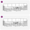 vidaXL Hoekbank Set 8 pcs Natuurlijk en Cr&egrave;me Massief Acaciahout