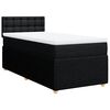 vidaXL Boxspring met matras stof zwart 100x200 cm