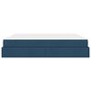 vidaXL Bedframe met matras met matras 2 pcs Blauw Stof
