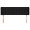 vidaXL Hoofdbord met randen 147x16x78/88 cm stof zwart