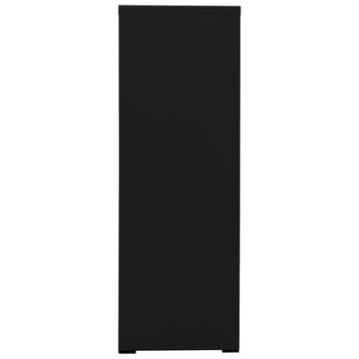 vidaXL Archiefkast 90x46x134 cm staal zwart