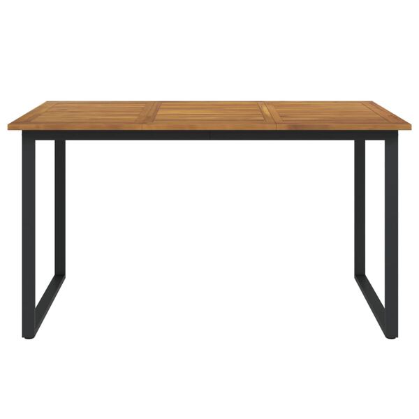 vidaXL Tuintafel met U-vormige poten 140x80x75 cm massief acaciahout