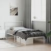 vidaXL Bedframe met hoofdbord metaal wit 100x190 cm