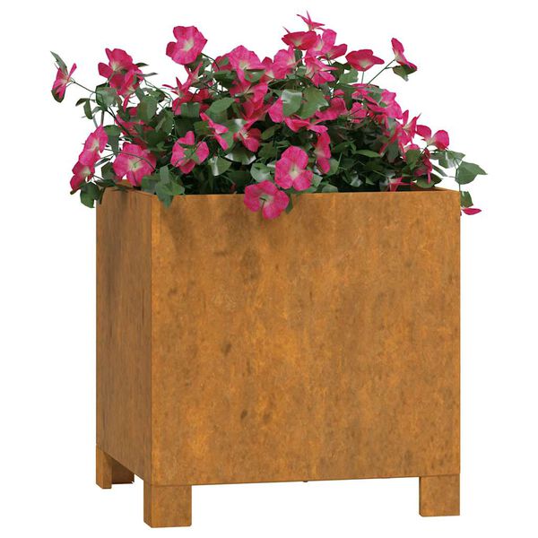 vidaXL Plantenbakken met poten 2 st roestig 30x30x30 cm cortenstaal