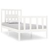 vidaXL Bedframe massief hout wit 90x190 cm