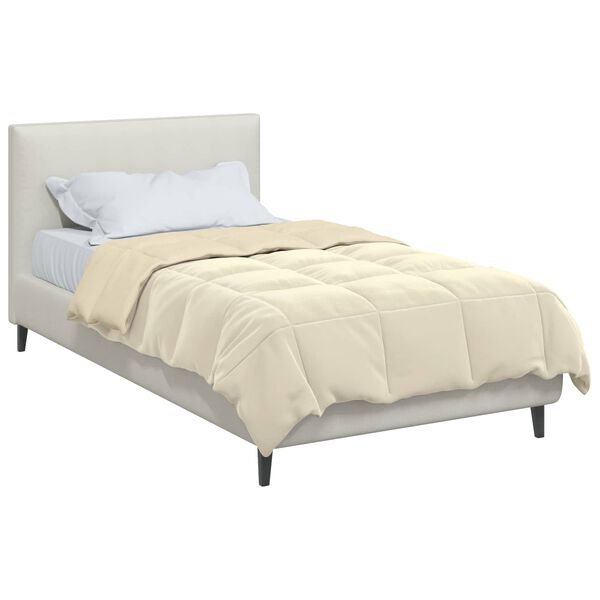 vidaXL Zomer Dekbed Gekwilt Cr&egrave;me 155 x 200 cm Microfiber