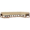 vidaXL Buiten bankenset met kussen 8 pcs Natuurlijk en Beige