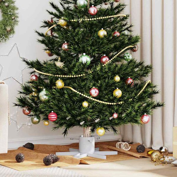 vidaXL Kerstboomstandaard 1.73 Wit 50 x 50 x 15,5 cm Staal
