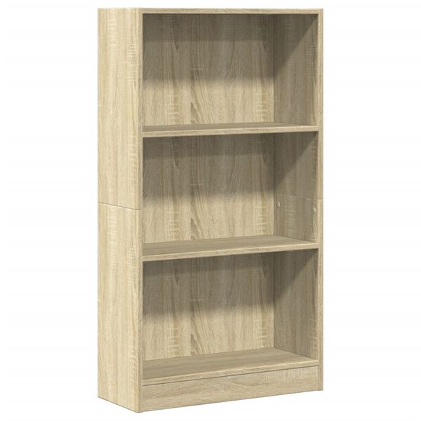 vidaXL Boekenkast 60x24x109 cm bewerkt hout sonoma eikenkleurig