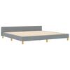 vidaXL Bedframe met hoofdeinde Lichtgrijs 200 x 200 cm Stof