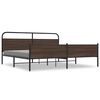 vidaXL Bedframe zonder matras metaal bruin eikenkleurig 200x200 cm