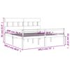vidaXL Seniorenbed met hoofdbord massief hout wit