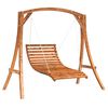 vidaXL Schommelbed vurenhout met teak afwerking