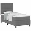 vidaXL Boxspring bed Lichtgrijs en wit. 203 x 100 x 128 cm