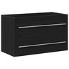 vidaXL Spoelbakkast Zwart Eiken 80x38,5x48 cm Engineered Wood