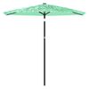 vidaXL Parasol met stalen paal 268x268x226 cm groen