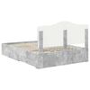 vidaXL Bedframe met hoofdeinde Beton Grijs 160 x 200 cm Bewerkt hout