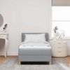 vidaXL Boxspringbed met matras Lichtgrijs 200 x 90 cm Polyester