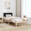 vidaXL Bedframe Bruin en zwart 75 x 190 cm Massief grenenhout