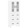 vidaXL Hoge kast 69,5x34x180 cm bewerkt hout wit
