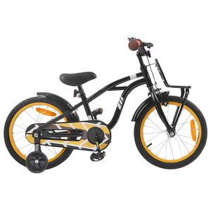 vidaXL Kinderfiets 16 Inch voor 4-6 jaar oud Zwart
