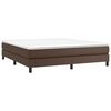 vidaXL Boxspring bed kunstleer bruin 180x200 cm