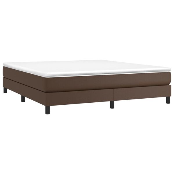 vidaXL Boxspring bed kunstleer bruin 180x200 cm