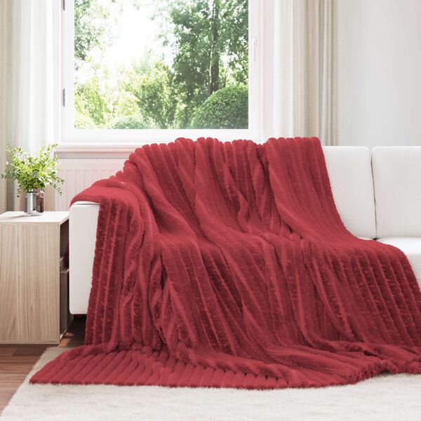 vidaXL Kleden 6 pcs Bordeaux Rood 240 x 220 cm Fleece