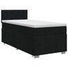 vidaXL Boxspringbed met matras met hoofdeinde Zwart 90 x 190 cm Stof