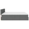 vidaXL Ottoman bed met matrassen en LED's 200x200cm stof donkergrijs