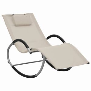 vidaXL Ligbed met kussen textileen cr&egrave;me